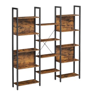Μεταλλική Βιβλιοθήκη με 14 Ξύλινα Ράφια 158 x 24 x 166 cm VASAGLE L... Μεταλλική Βιβλιοθήκη με 14 Ξύλινα Ράφια 158 x 24 x 166 cm VASAGLE L...
