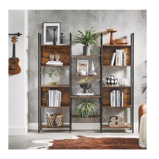 Μεταλλική Βιβλιοθήκη με 14 Ξύλινα Ράφια 158 x 24 x 166 cm VASAGLE L... Μεταλλική Βιβλιοθήκη με 14 Ξύλινα Ράφια 158 x 24 x 166 cm VASAGLE L...