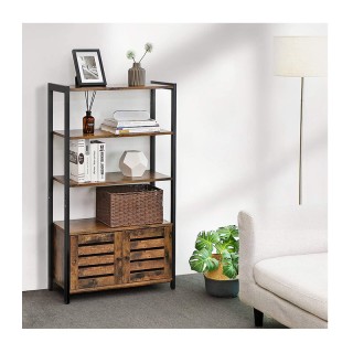 Μεταλλική Βιβλιοθήκη με 3 Ράφια και 1 Ντουλάπι 70 x 30 x 121.5 cm V... Μεταλλική Βιβλιοθήκη με 3 Ράφια και 1 Ντουλάπι 70 x 30 x 121.5 cm V...