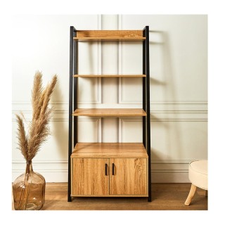Μεταλλική Βιβλιοθήκη με 3 Ράφια και 1 Ντουλάπι 75 x 40 x 160 cm Hom... Μεταλλική Βιβλιοθήκη με 3 Ράφια και 1 Ντουλάπι 75 x 40 x 160 cm Hom...