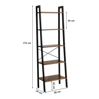 Μεταλλική Βιβλιοθήκη με 5 Ράφια 56 x 34 x 172 cm VASAGLE LLS45X Μεταλλική Βιβλιοθήκη με 5 Ράφια 56 x 34 x 172 cm VASAGLE LLS45X