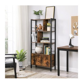 Μεταλλική Βιβλιοθήκη με 4 Ράφια και 1 Ντουλάπι 74 x 30 x 154.5 cm V... Μεταλλική Βιβλιοθήκη με 4 Ράφια και 1 Ντουλάπι 74 x 30 x 154.5 cm V...