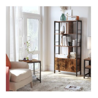 Μεταλλική Βιβλιοθήκη με 4 Ράφια και 1 Ντουλάπι 74 x 30 x 154.5 cm V... Μεταλλική Βιβλιοθήκη με 4 Ράφια και 1 Ντουλάπι 74 x 30 x 154.5 cm V...