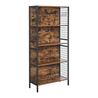 Μεταλλική Βιβλιοθήκη με 4 Ράφια και 4 Άγκιστρα 74 x 30 x 155 cm VAS... Μεταλλική Βιβλιοθήκη με 4 Ράφια και 4 Άγκιστρα 74 x 30 x 155 cm VAS...