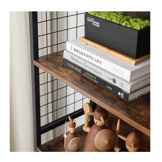 Μεταλλική Βιβλιοθήκη με 4 Ράφια και 4 Άγκιστρα 74 x 30 x 155 cm VAS... Μεταλλική Βιβλιοθήκη με 4 Ράφια και 4 Άγκιστρα 74 x 30 x 155 cm VAS...