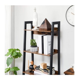 Μεταλλική Βιβλιοθήκη με 4 Ξύλινα Ράφια 56 x 34 x 137.5 cm VASAGLE L...