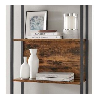 Μεταλλική Βιβλιοθήκη με 6 Ξύλινα Ράφια 60 x 24 x 186 cm VASAGLE LLS...