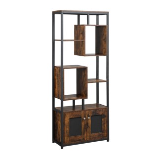 Μεταλλική Βιβλιοθήκη με 8 Ράφια και 2 Ντουλάπια 70 x 30 x 180 cm HO...