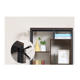 Μεταλλική Βιβλιοθήκη με 8 Ράφια και 2 Ντουλάπια 70 x 30 x 180 cm HO...