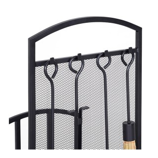 Μεταλλική Ξυλιέρα Τζακιού με Αξεσουάρ 39 x 39 x 68 cm HOMCOM 820-160