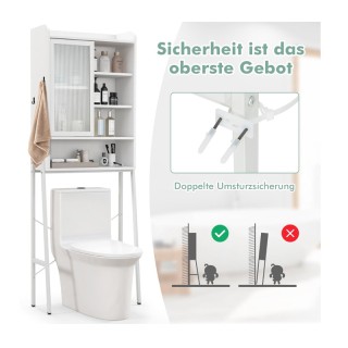 Μεταλλική/Ξύλινη Εταζέρα Μπάνιου 63 x 29 x 170 cm Costway BA7856WH Μεταλλική/Ξύλινη Εταζέρα Μπάνιου 63 x 29 x 170 cm Costway BA7856WH