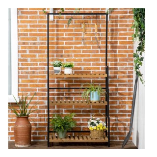 Μεταλλική Ζαρντινιέρα με 3 Ξύλινα Ράφια 80 x 36 x 174 cm Outsunny 8... Μεταλλική Ζαρντινιέρα με 3 Ξύλινα Ράφια 80 x 36 x 174 cm Outsunny 8...