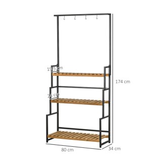 Μεταλλική Ζαρντινιέρα με 3 Ξύλινα Ράφια 80 x 36 x 174 cm Outsunny 8... Μεταλλική Ζαρντινιέρα με 3 Ξύλινα Ράφια 80 x 36 x 174 cm Outsunny 8...