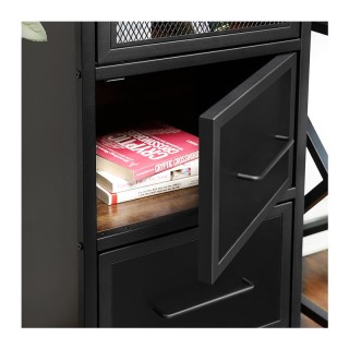 Μεταλλικό Έπιπλο με 3 Ντουλάπια 40 x 30 x 140 cm VASAGLE LSC054B01 Μεταλλικό Έπιπλο με 3 Ντουλάπια 40 x 30 x 140 cm VASAGLE LSC054B01