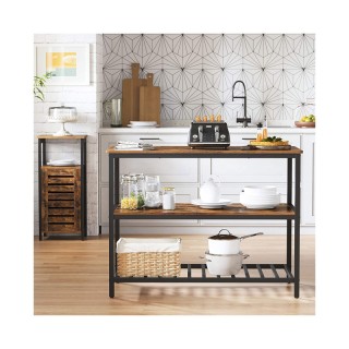 Μεταλλικό Έπιπλο με 3 Ράφια 120 x 60 x 90 cm VASAGLE KKI01BX Μεταλλικό Έπιπλο με 3 Ράφια 120 x 60 x 90 cm VASAGLE KKI01BX