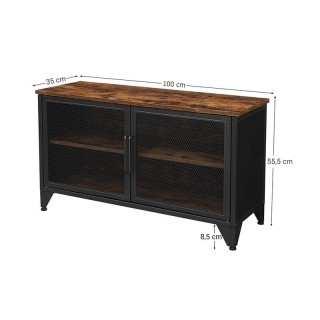 Μεταλλικό Έπιπλο Τηλεόρασης 100 x 35 x 55.5 cm VASAGLE LSC051B01