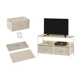 Μεταλλικό Έπιπλο Τηλεόρασης 98 x 29 x 56 cm Χρώματος Γκρι HOMCOM 83...