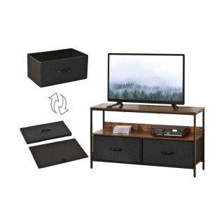 Μεταλλικό Έπιπλο Τηλεόρασης 98 x 29 x 56 cm Χρώματος Σκούρο Γκρι HO... Μεταλλικό Έπιπλο Τηλεόρασης 98 x 29 x 56 cm Χρώματος Σκούρο Γκρι HO...