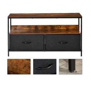 Μεταλλικό Έπιπλο Τηλεόρασης 98 x 29 x 56 cm Χρώματος Σκούρο Γκρι HO... Μεταλλικό Έπιπλο Τηλεόρασης 98 x 29 x 56 cm Χρώματος Σκούρο Γκρι HO...