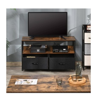 Μεταλλικό Έπιπλο Τηλεόρασης 98 x 29 x 56 cm Χρώματος Σκούρο Γκρι HO...