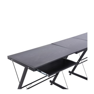 Μεταλλικό Γωνιακό Γραφείο με Θέση για Πληκτρολόγιο 130 x 130 x 73.5...