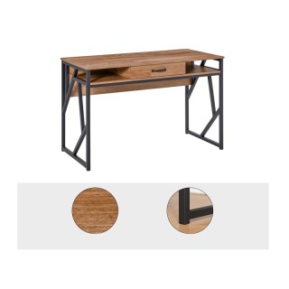 Μεταλλικό Γραφείο με 2 Ράφια και 1 Συρτάρι 120 x 60 x 76 cm HOMCOM ... Μεταλλικό Γραφείο με 2 Ράφια και 1 Συρτάρι 120 x 60 x 76 cm HOMCOM ...