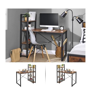 Μεταλλικό Γραφείο με 4 Ράφια 120 x 60 x 120 cm VASAGLE LWD48X