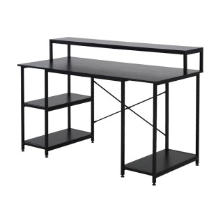 Μεταλλικό Γραφείο με Θέση για Υπολογιστή και 3 Ράφια 140 x 60 x 93 ...