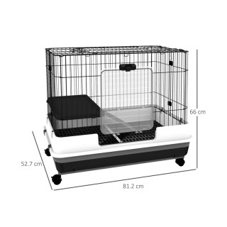 Μεταλλικό Κλουβί για Κατοικίδια με Ρόδες 81.2 x 52.7 x 66 cm PawHut... Μεταλλικό Κλουβί για Κατοικίδια με Ρόδες 81.2 x 52.7 x 66 cm PawHut...