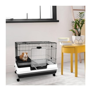 Μεταλλικό Κλουβί για Κατοικίδια με Ρόδες 81.2 x 52.7 x 66 cm PawHut... Μεταλλικό Κλουβί για Κατοικίδια με Ρόδες 81.2 x 52.7 x 66 cm PawHut...