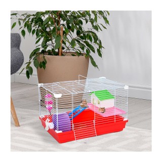 Μεταλλικό Κλουβί για Χάμστερ 47 x 30 x 27 cm PawHut D51-161 Μεταλλικό Κλουβί για Χάμστερ 47 x 30 x 27 cm PawHut D51-161