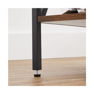 Μεταλλικό - Ξύλινο Κομοδίνο με 1 Συρτάρι και 1 Ράφι 35 x 35 x 70 cm...