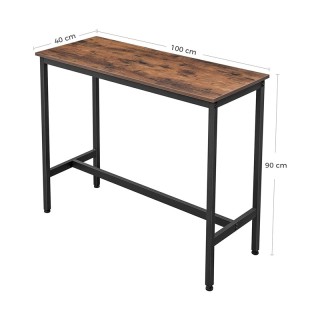Μεταλλικό Ορθογώνιο Τραπέζι - Bar 100 x 40 x 90 cm VASAGLE LBT10X