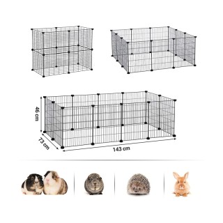 Μεταλλικό Πάρκο Μικρών Ζώων 143 x 73 x 46 cm Songmics LPI01H