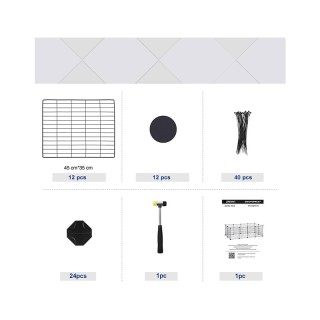 Μεταλλικό Πάρκο Μικρών Ζώων 143 x 73 x 46 cm Songmics LPI01H Μεταλλικό Πάρκο Μικρών Ζώων 143 x 73 x 46 cm Songmics LPI01H