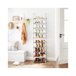 Μεταλλικό Stand Αποθήκευσης Παπουτσιών με 10 Ράφια 45 x 30 x 174 cm... Μεταλλικό Stand Αποθήκευσης Παπουτσιών με 10 Ράφια 45 x 30 x 174 cm...