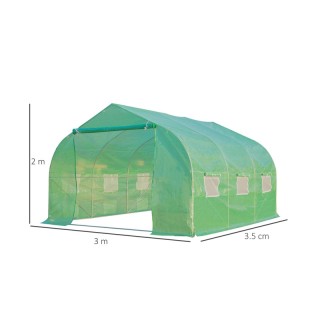 Μεταλλικό Θερμοκήπιο Τούνελ 3.5 x 3 x 2 m Outsunny 845-015