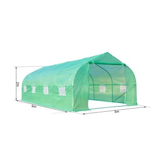 Μεταλλικό Θερμοκήπιο Τούνελ 6 x 3 x 2 m Outsunny 845-011 Μεταλλικό Θερμοκήπιο Τούνελ 6 x 3 x 2 m Outsunny 845-011