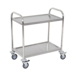 Μεταλλικό Τρόλεϊ Κουζίνας από Ανοξείδωτο Ατσάλι με 2 Ράφια 71 x 41 ... Μεταλλικό Τρόλεϊ Κουζίνας από Ανοξείδωτο Ατσάλι με 2 Ράφια 71 x 41 ...