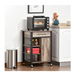 Μεταλλικό Τρόλεϊ Κουζίνας με 1 Ντουλάπι 3 Ράφια και 1 Συρτάρι 60 x ... Μεταλλικό Τρόλεϊ Κουζίνας με 1 Ντουλάπι 3 Ράφια και 1 Συρτάρι 60 x ...