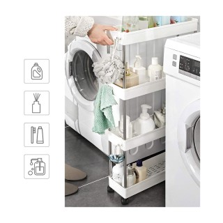 Μεταλλικό Τρόλεϊ Κουζίνας με 4 Ράφια 40 x 12.5 x 86 cm Songmics KSC... Μεταλλικό Τρόλεϊ Κουζίνας με 4 Ράφια 40 x 12.5 x 86 cm Songmics KSC...