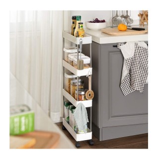 Μεταλλικό Τρόλεϊ Κουζίνας με 4 Ράφια 40 x 12.5 x 86 cm Songmics KSC... Μεταλλικό Τρόλεϊ Κουζίνας με 4 Ράφια 40 x 12.5 x 86 cm Songmics KSC...