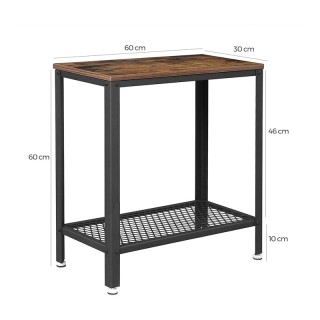 Μεταλλικό Βοηθητικό Τραπεζάκι Σαλονιού 60 x 30 x 60 cm VASAGLE LET31BX Μεταλλικό Βοηθητικό Τραπεζάκι Σαλονιού 60 x 30 x 60 cm VASAGLE LET31BX