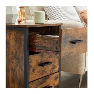 Μεταλλικό - Ξύλινο Κομοδίνο με 3 Συρτάρια 40 x 40 x 60 cm VASAGLE L... Μεταλλικό - Ξύλινο Κομοδίνο με 3 Συρτάρια 40 x 40 x 60 cm VASAGLE L...