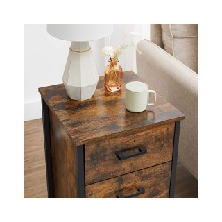 Μεταλλικό - Ξύλινο Κομοδίνο με 3 Συρτάρια 40 x 40 x 60 cm VASAGLE L... Μεταλλικό - Ξύλινο Κομοδίνο με 3 Συρτάρια 40 x 40 x 60 cm VASAGLE L...