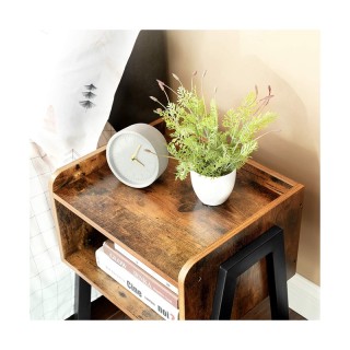 Μεταλλικό - Ξύλινο Vintage Κομοδίνο 42 x 52 x 35 cm VASAGLE LET54X