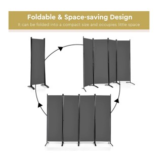 Μεταλλικό Διακοσμητικό Παραβάν 220 x 51 x 173 cm Costway HW68273GR Μεταλλικό Διακοσμητικό Παραβάν 220 x 51 x 173 cm Costway HW68273GR