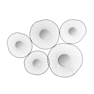 Μεταλλικό Διακοσμητικό Τοίχου με 5 Καθρέπτες 79 x 3.5 x 60.5 cm Atm... Μεταλλικό Διακοσμητικό Τοίχου με 5 Καθρέπτες 79 x 3.5 x 60.5 cm Atm...