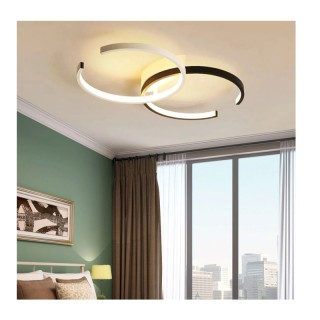 Μεταλλικό Διπλό Ρυθμιζόμενο LED Φωτιστικό Οροφής με Τηλεχειριστήριο...