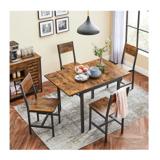 Μεταλλικό Επεκτεινόμενο Τραπέζι 120 x 78 x 76.2 cm VASAGLE KDT077B01 Μεταλλικό Επεκτεινόμενο Τραπέζι 120 x 78 x 76.2 cm VASAGLE KDT077B01